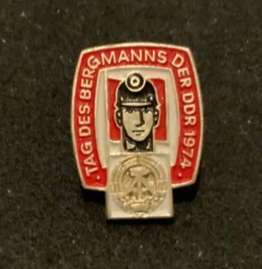 Bergbau Abzeichen Tag des deutschen Bergmanns DDR 1974 Nadel okay Antik - Bild 1 von 2