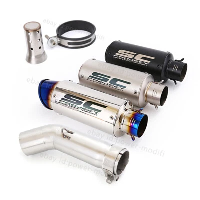 Silenciador negro puntas de 51 mm tubo de escape para Suzuki GSXR750 GSXR600 2011-2025 Foto 1 de 4