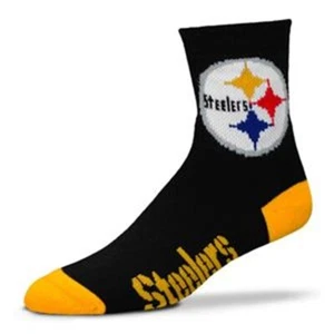 NFL Pittsburgh Steelers Gift Socks Black Gold Men Large Size 10-13 Steel Curtain - Picture 1 of 1