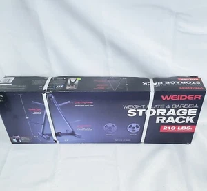 Weider Weight Plate and Barbell Storage Rack - Compact Design 210 Lbs Max Weight - Picture 1 of 5