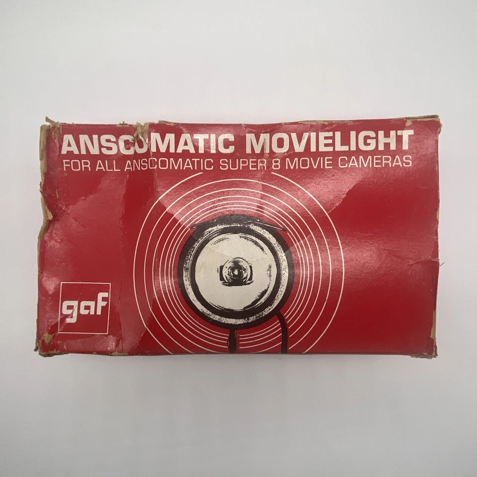 Luz de movimiento anscomática GAF vintage para cámaras Super 8 nuevo stock antiguo Foto 1 de 4