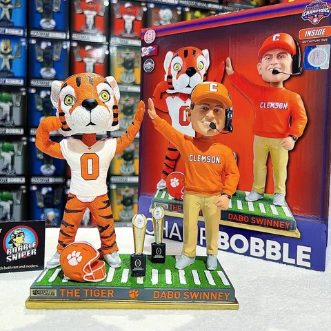 DABO SWINNEY TIGER Clemson Tigers 2018 Champions NCAA Dual Exclusive Bobblehead Cover