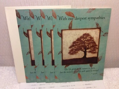 RSVP TARJETA DE FELICITACIÓN SIMPATÍA Nueva con Sobres LOTE 4 "La vida que nos dio la naturaleza" Foto 1 de 2