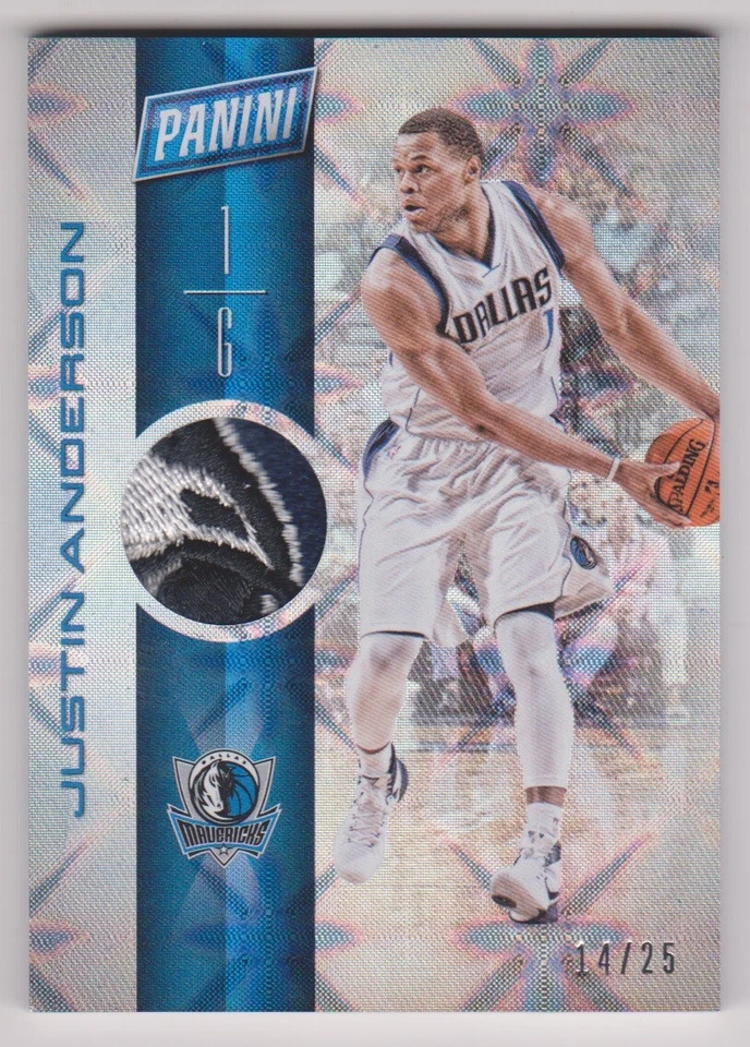 Tarjeta Galáctica Justin Anderson 2016-17 Día Panini Baloncesto 3 Colores Parche #14/25 Foto 1 de 2
