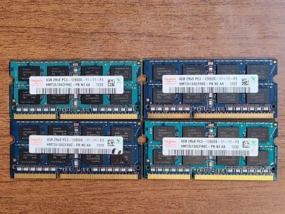 (LOT OF 4) ORIGINAL!! HYNIX 4GB 2Rx8 PC3-12800S DDR3 MEMORY RAM HMT351S6CFR8C-PB - Image 1 of 2
