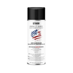11-24 Seymour Fresh-N-Quick Multi-Purpose Spray Paint, Semi-Gloss Black (10 oz) - Picture 1 of 1
