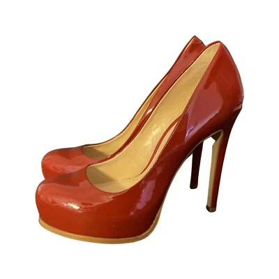 Zapatos de tacón Kelsi Dagger para mujer 7M Linzy charol rojo punta redonda usados en excelente estado Foto 1 de 4