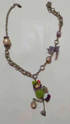 Collana color argento con ciondolo - Immagine 1 di 2