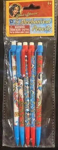 Wonder Woman 5-Pack Mechanical Pencils Featuring DC Comics Artwork Kids Ages 4+ - Picture 1 of 4