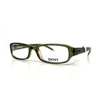 Okulary DKNY DY4549 3015 zielone oliwkowe kryształowe prostokątne ramki 49[]16 135 mm