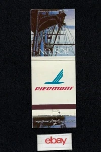 PIEDMONT AIRLINES 1970er CITY OF BOSTON STREICHHOLZSCHACHTEL COVER UP AND COMING AIRLINE  - Bild 1 von 1