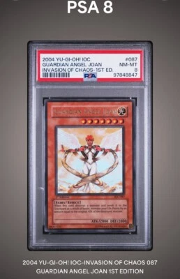 2004 YUGIOH Guardian Angel Joan IOC-087 PSA 8 Ultra Rare 1st Edition - Image 1 of 2