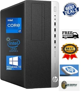 HP 800 G3 MT i5 7th up to 64GB RAM 1TB SSD 4TB HDD Win10 WiFi Desktop Computer - Afbeelding 1 van 6