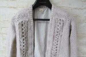 WOMENS H&M SIZE 4/6 30/32" PULL TOGETHER CREW NECK WOOL CARDIGAN / JC1355