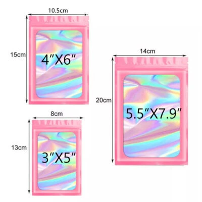 Bolsas resellables a prueba de olores bolsa de almacenamiento de alimentos con cremallera transparente bolsa de Mylar de papel aluminio con bloqueo Foto 1 de 4