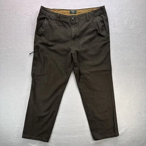 G.H. Bass Jeans Men 38x30 (38X28) Brown Utility Work Hiking Sportswear Hunting - Picture 1 of 14