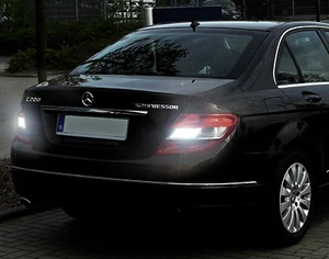 Par Bombillas LED Inverso Mercedes Clase C W204 Ba15s Blanco Brillante 6000K - Imagen 1 de 1