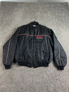 VINTAGE Swingster Jacket Mens XL Kendall Motor Oil Racing Division Black Bomber - Picture 1 of 14