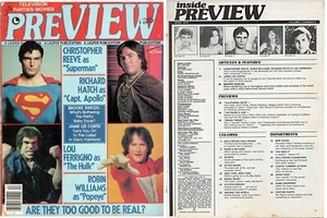 @ MAGAZINE: PREVIEW APRIL 1979 Christopher Reeve Robin Williams Brook Shields - Bild 1 von 4