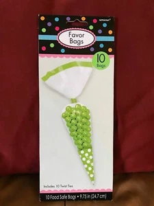 50 Partytüten Kegelform Tupfen Design kiwigrün - Bild 1 von 4