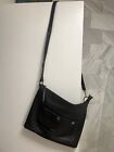 Perlina Convertible Black Leather Crossbody / Shoulder Bag 14? X 11?
