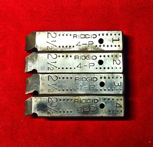 RIDGID 4-P, 2-1/2" Aleación Tubería Roscadora Troqueles 1, 2, 3 y 4, EE. UU. - JUEGO PARCIAL - Imagen 1 de 3
