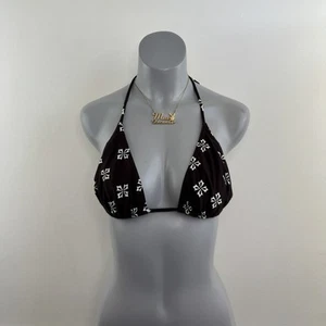 Y2K vintage cross halter neck swimwear top - Picture 1 of 6