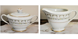 Creamer & Sugar Set - La Mancha by Fine China of Japan - 5112 Floral - Picture 1 of 24