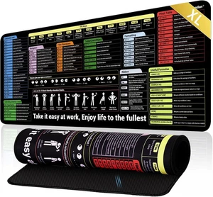 Excel Shortcut Mouse Pad Desk Mat 31.5"x11.8" Large Cheat Sheet Office Pad - Picture 1 of 3