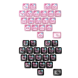 Wear Resistant Shine Through Keycaps 21 Key Layout Cute Feline Design - Picture 1 of 10