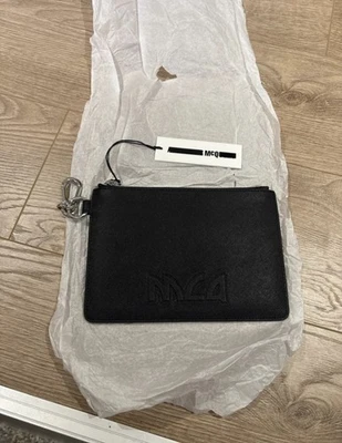 Black Alexander McQueen (MCQ) Leather Wristlet - Image 1 of 4