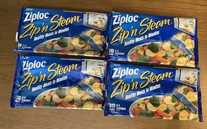 Ziploc Zip 'N Steam Medium Microwave Cooking Bags (40 Total) - 4 Packs of 10 Ea - Picture 1 of 2