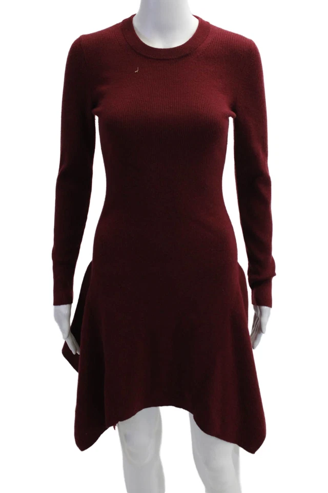 Michael Michael Kors Womens Red Sweater Dress Long Sleeve Crew Neck Size S - Image 1 of 4