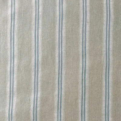 Teyssier Woodbridge Stripe Linen fabric remnants, 70 cm x 213 cm in Periwinkle - Image 1 of 4