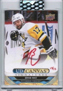 24/25 UPPER DECK CLEAR CUT BRYAN RUST CS-BR UD CANVAS SIGNATURES RED INK AUTO 17 - Picture 1 of 2
