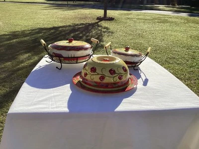 8 Pc Temp-tations Tara Domed Appetizer Plate, Large & Small Lidded Casserole - Image 1 of 4