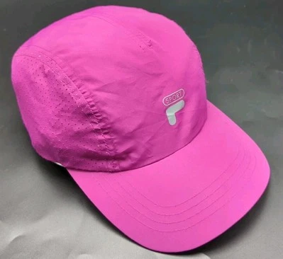 FILA SPORT Sombrero 4 Paneles Estilo Ligero Rosa Gorra Ajustable para Tenis Correr Foto 1 de 4