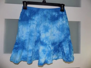 Lands' End Tiered Blue Tie-Dye Print W/Pockets Skort Size L (10/12) Girl's NWOT - Picture 1 of 3