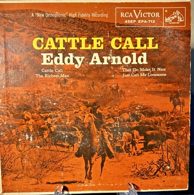 Eddy Arnold 45 rpm EP Cattle Call CARDBOARD SLEEVE ONLY VG+ EPA712 - Image 1 of 2