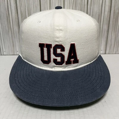 Команда США шляпа крышка American Eagle Outfitters ремень назад мужской белый атлас под новый с Ярлыками - Изображение 1 из 4