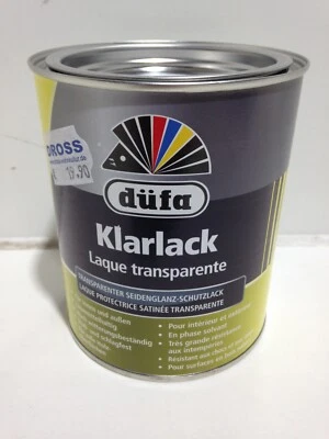Düfa Meffert Profi Klarlack Kunstharz seidenglanz transparent 2,5/0,75/0,375L