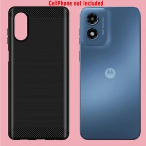 Funda protectora TPU de fibra de carbono a prueba de polvo para teléfono Motorola Moto G Play 2024 XT2413-1 - Imagen 1 de 2