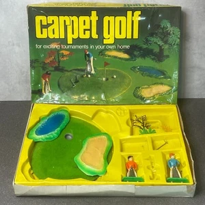 Vintage Teppich Golfspiel von Turner Research 70er Retro Familiengolf unvollständig - Bild 1 von 6