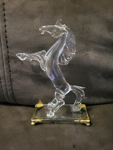 Horse Collectible Glass Figurine Statue (8.5" x 5") - Picture 1 of 2