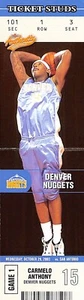2003-04 Fleer Authentix Ticket Studs #12TS Carmelo Anthony Rookie - Picture 1 of 3