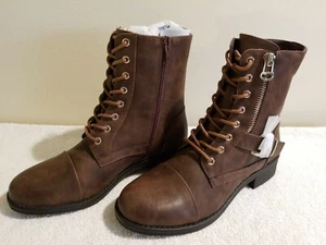 Call It Spring Gwaressa Grainy Brown Zipper Boots Size 6 - New In Box - Picture 1 of 6