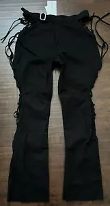 NWT Stuck On Stupid DOLLSKILL Women’s LAUREN Lace-Up Pants Goth Grunge Punk sz M - Picture 1 of 4