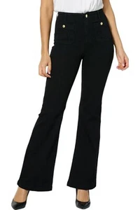 G by Giuliana EcoChic High-Rise Wide-Leg Jean Black Rinse - Picture 1 of 1