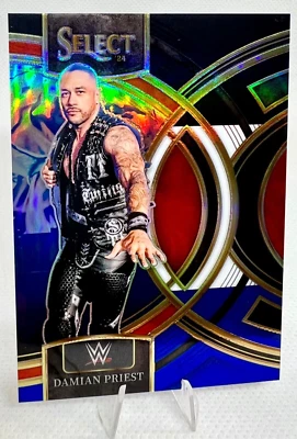 2024 Panini Select WWE Premier BLACK BLUE PRIZM - DAMIAN PRIEST No. 107 69/399 - Image 1 of 4