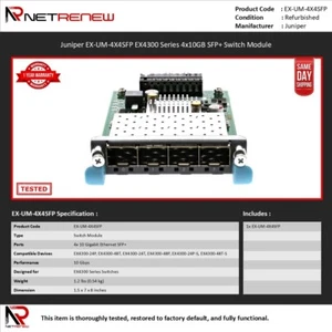 Juniper EX-UM-4X4SFP EX4300 Series 4x10GB SFP+ Switch Module - Picture 1 of 1